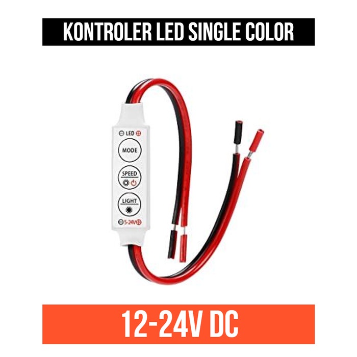 Modul Kedip Strobo Mini Controller Otomatis LED Dimmer Kontroler 12-24