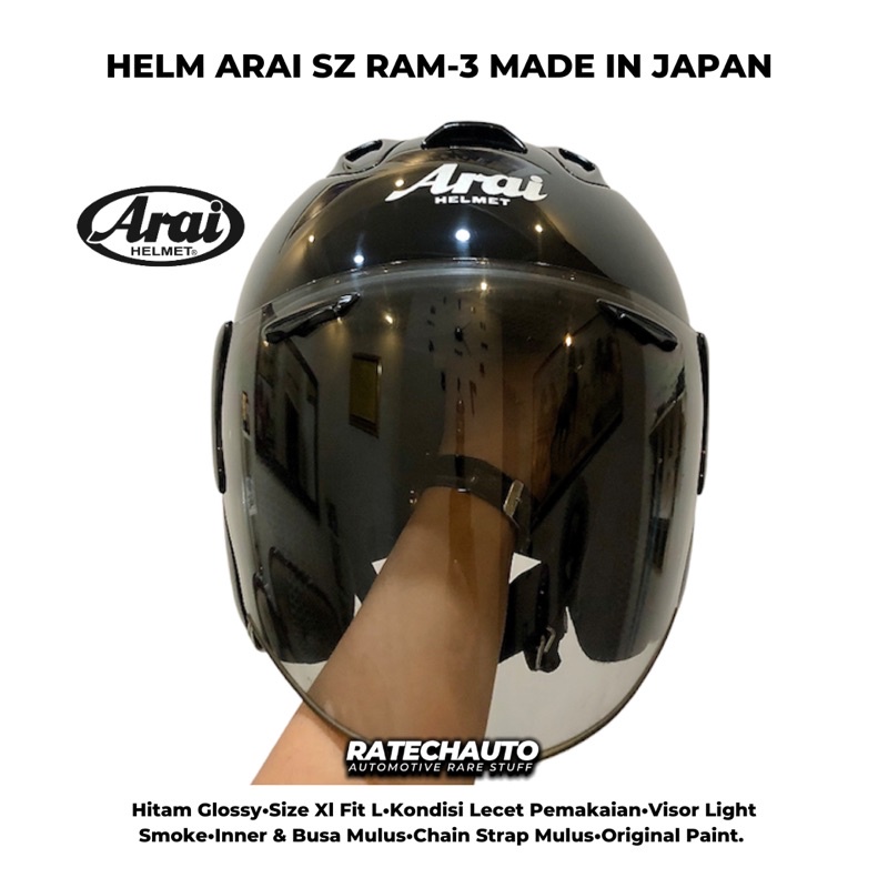 HELM ARAI SZ RAM3 MADE IN JAPAN-HELM ARAI HALF FACE-ARAI HALF FACE RAM3 SZ-HELM HALF FACE ARAI