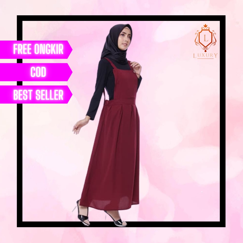 Baju Atasan Jumpsuit Gamis Dress Wanita Muslim Lengan Panjang Dres Hijab Dewasa 2022 Model Terbaru Murah Viral Kekinian Setelan Perempuan Modern Lebaran Pesta Kerja Cewek Jumbo Abaya Turki Turkey Arab Syari Ori A5