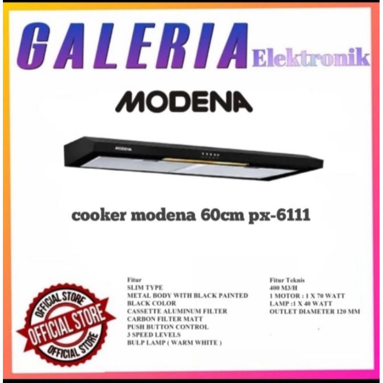 Jual Cooker Hood Modena Cm Px Px Px Slim Cookerhood Shopee Indonesia