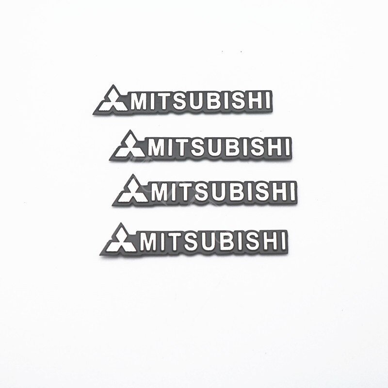 Mitsubishi 4Pcs Stiker Logo Mini Bahan Alloy Untuk Speaker Mobil