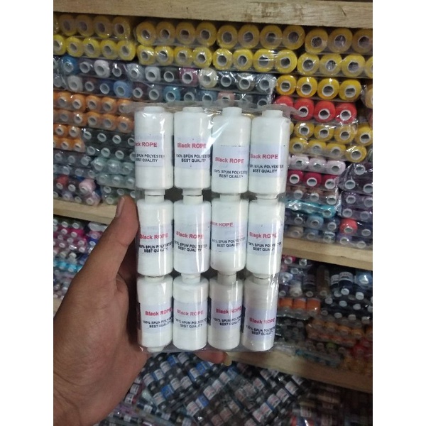 BENANG JAHIT 1LUSIN | WARNA LENGKAP PANJANG 400-500 YARD | BENANG JAHIT MURAH 100% Spun Polyester