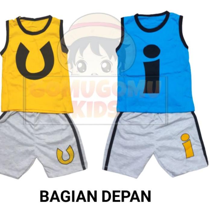 Baju Upin Ipin / Setelan Anak Upin Ipin / Singlet Upin Ipin