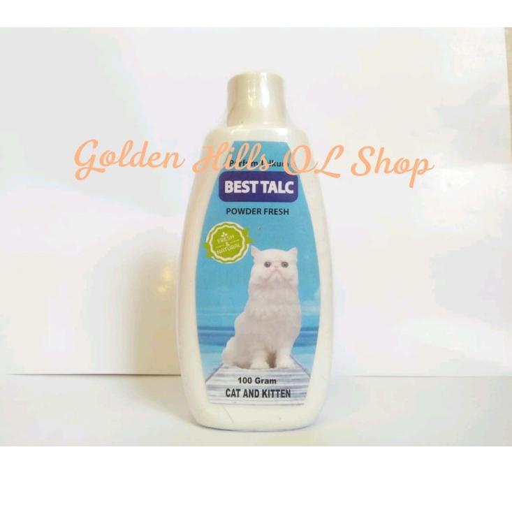 [KDS.18Oc22ν] BEST TALC Bedak skincare untuk kucing aroma fresh blue 100gr