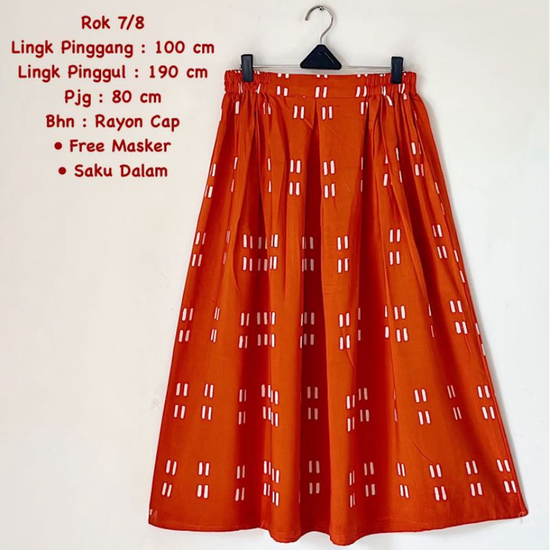 rok katun btik 7/8 batik solo