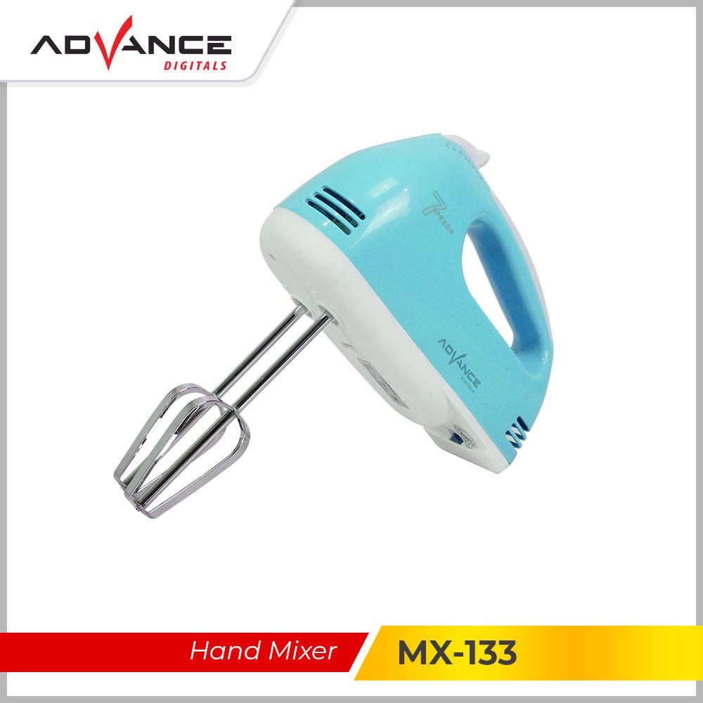 【READY STOCK】 Advance Hand Mixer MX133 Alat Pengocok Telor Pengaduk Adonan dengan 7 Kecepatan Otomatis Garansi Resmi Advance 1 Tahun