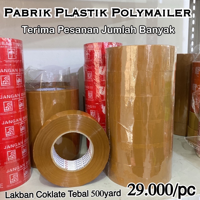 

LAKBAN COKLAT YATTA 500yard (PPP Pabrik Plastik POLYMAILER)