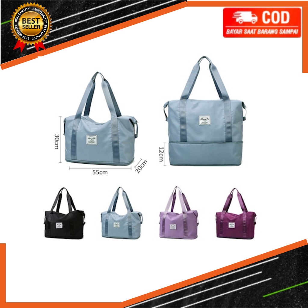 Tas Travel Tas Selempang Jinjing Besar Gym Travel Bag Jumbo Anti Air Waterproof Tempat Penyimpanan B