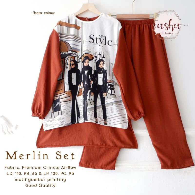 (NEW)SETELAN WANITA OOTD/'MERLIN/TIA/PAULA/ELEN/ZAKIA  BY FASHA