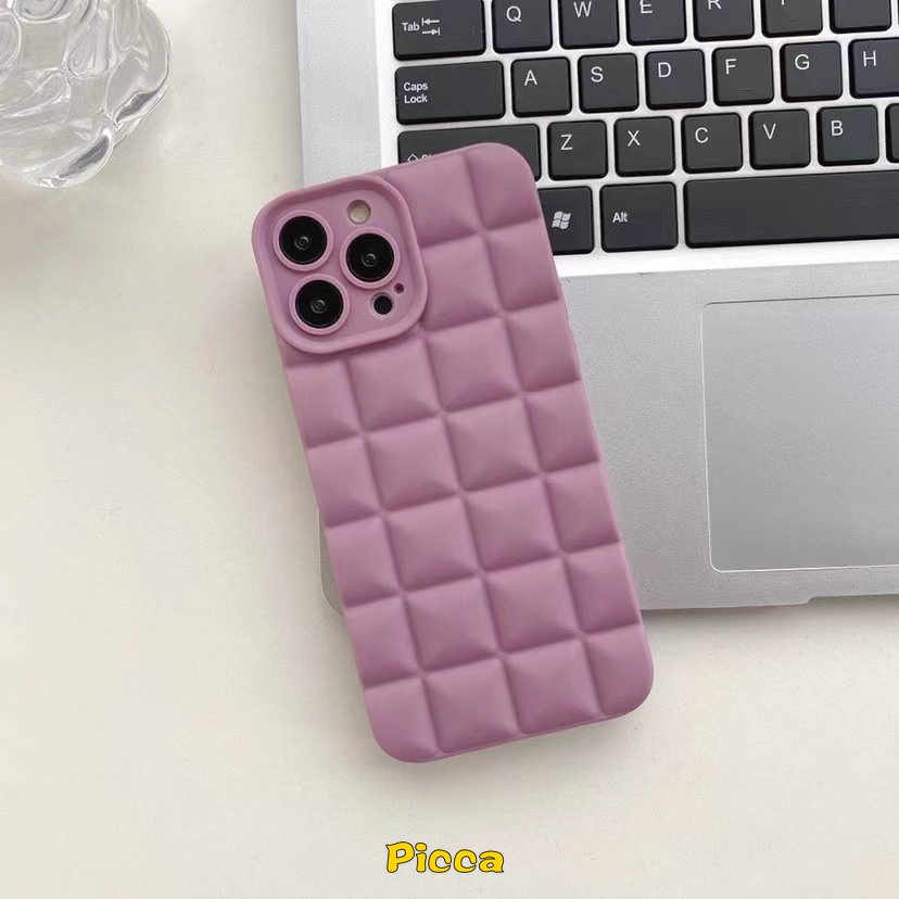 Soft Case Desain Kotak Coklat Retro Warna Permen Untuk IPhone 11 12 13 14 Pro MAX 6 6s 7 8 Plus XR 7plus X XS MAX SE 2020