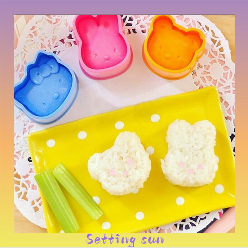 Cetakan Nasi Bola Rice Mold Cetakan Nasi Dengan 3 Motif Lucu Bola Shake TN
