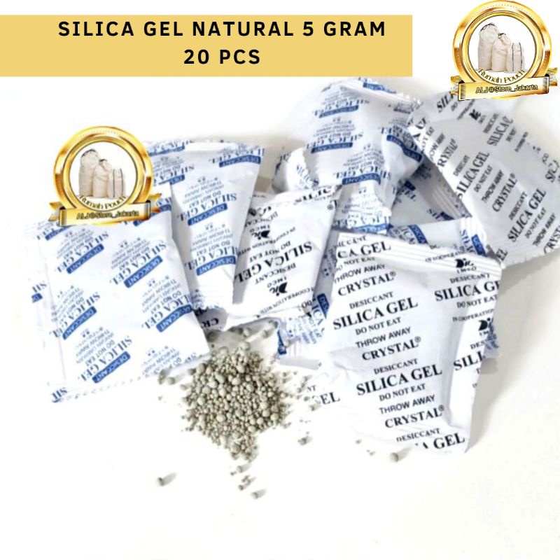 Jual Silica Gel Natural Desiccant 5 gram Grade A(20 Pcs) Shopee Indonesia