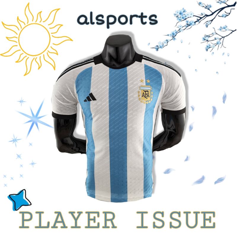 Jersey Baju Bola Argentina Home PLAYER ISSUE 2022 / 2023 Baju Bola VERSI PEMAIN Argentina World Cup 