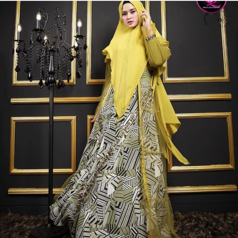 QIYSAJAYA SYARI ORI BRANDED PREMIUM/SET BAJU MUSLIM/SYARI SULTAN/SYARI MEWAH/BAJU LEBARAN/TREVANA/GA