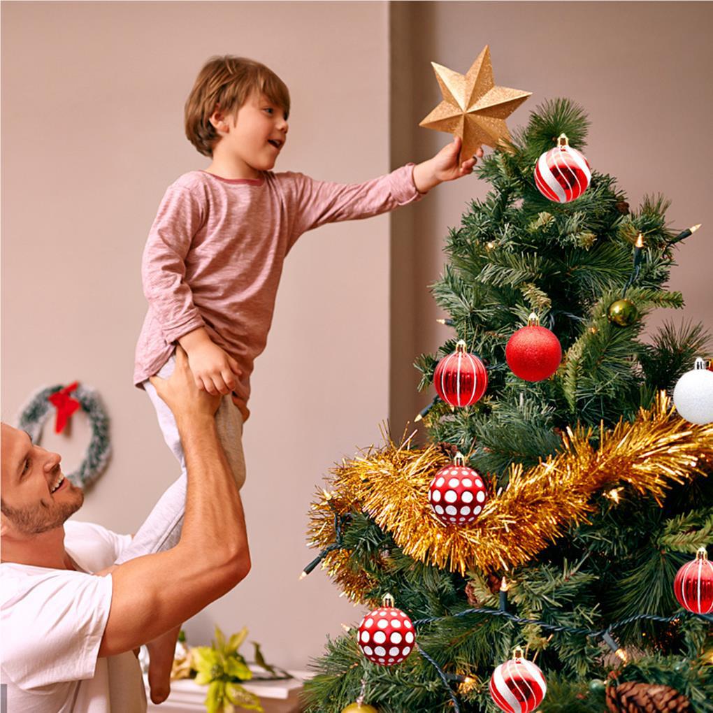 30 Pcs Ornamen Bola Pohon Natal Untuk Dekorasi Liburan