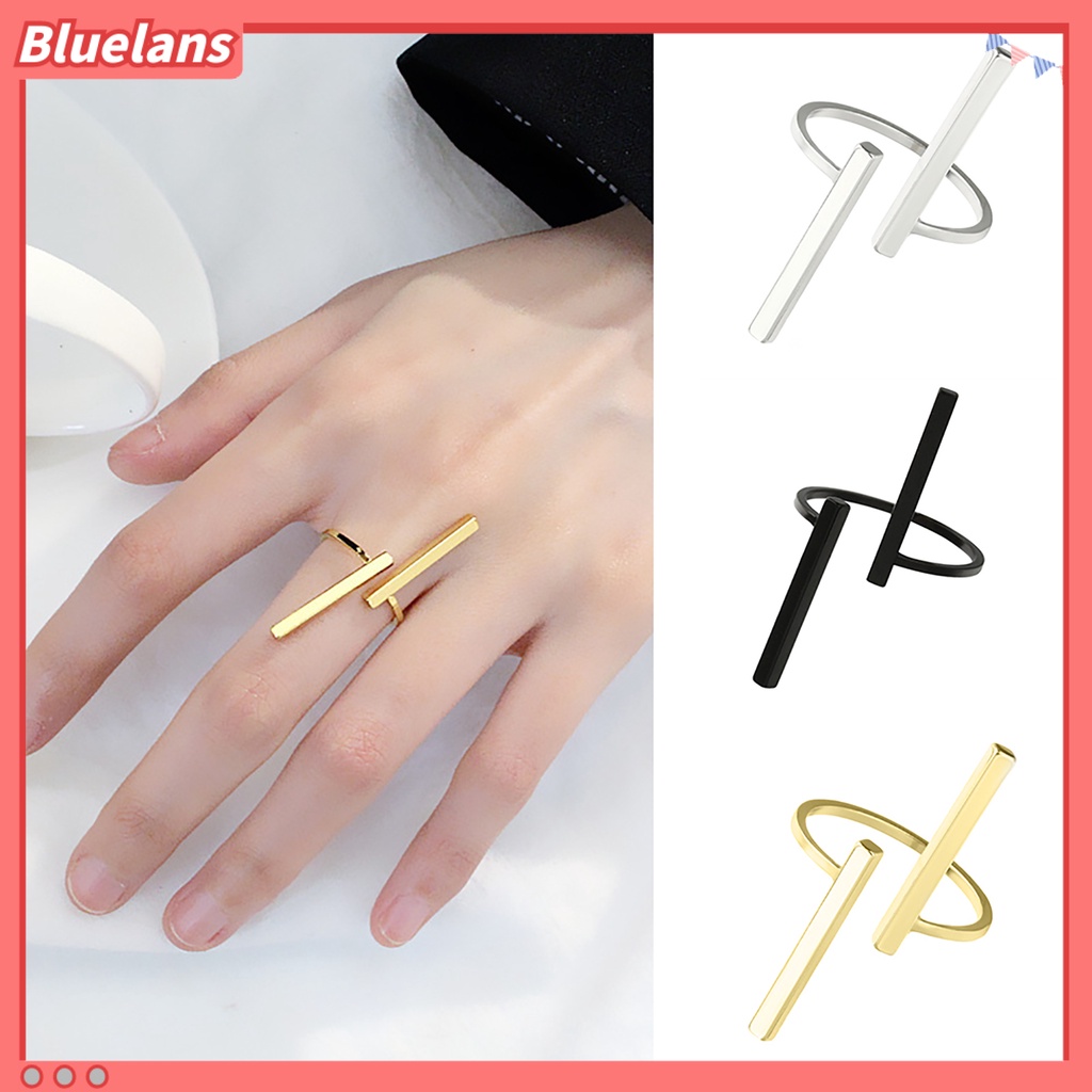 Bluelans Ring Opening Skin-friendly Metal Fashion Finger Circle