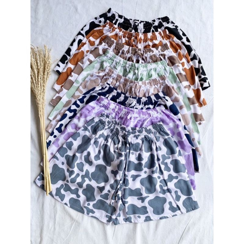 3PCS CELANA PENDEK MOTIF RANDOM