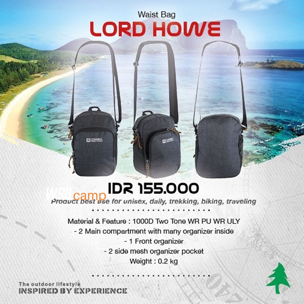 LORD HOWE CONSINA - TAS BAHU - TAS SELEMPANG - SLING BAG - TAS SELEMPANG CEWEK COWOK