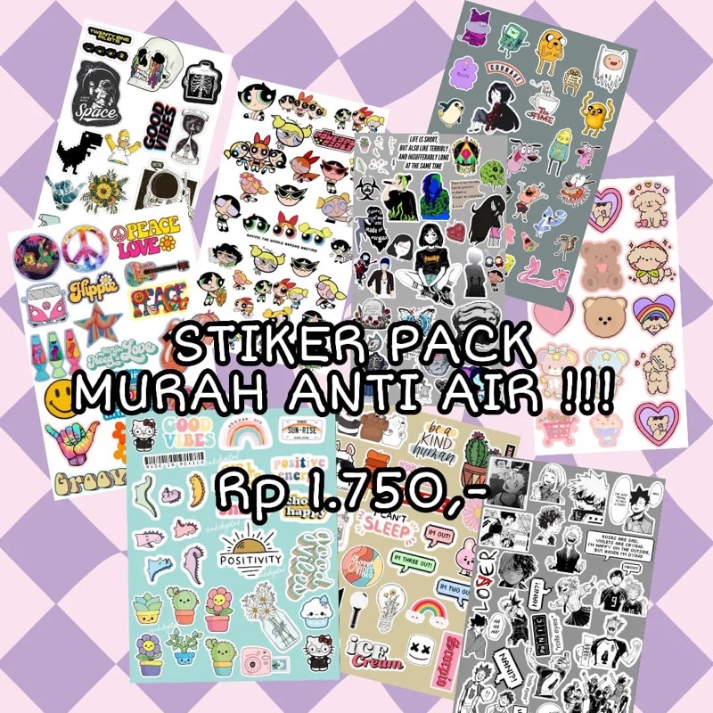 

Stikerpack TERMURAH KODE C / Sticker Aesthetic logo brand l