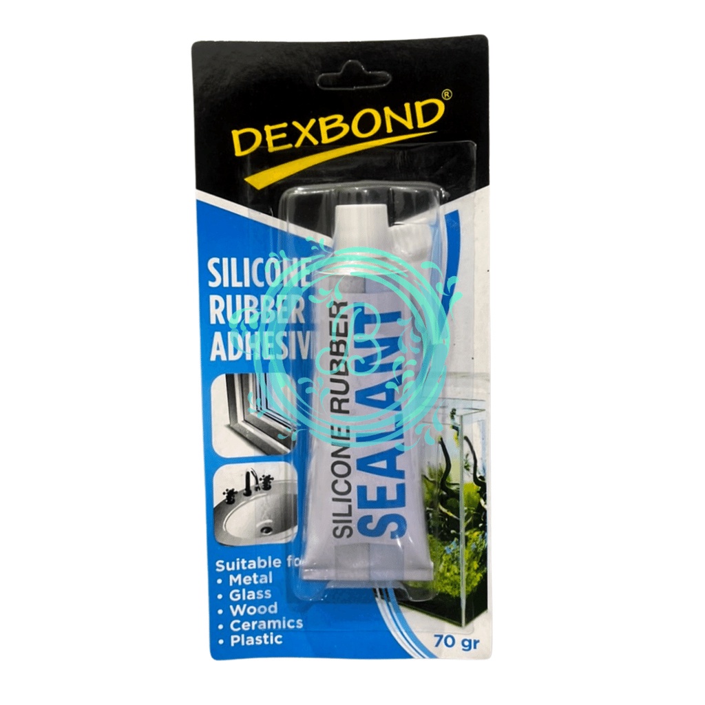 Lem Dexbond Silicone Rubber Adhesive Sealant 70gr Lem Kaca Aquarium Keramik Kayu Plastik 70 Gram