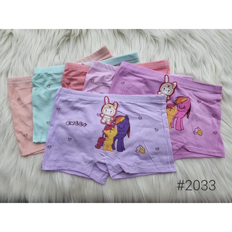 BOXER IMPORT KATUN SOFT ANAK PEREMPUAN SATTIRE LUSINAN / 12PCS