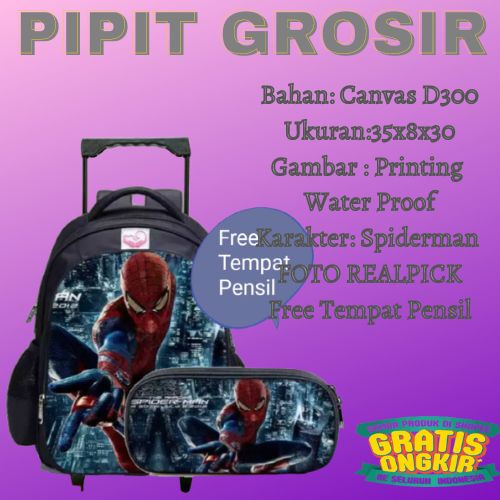 Tas Troly Karakter Marvel Free Tempat Pensil Printing