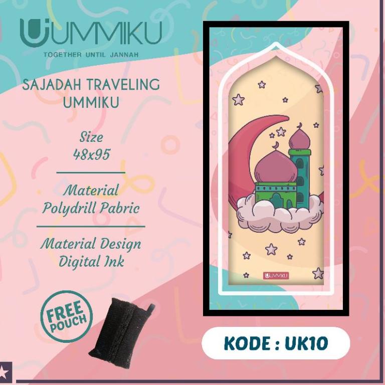[KODE 8203] UMMIKU - Sajadah TRAVEL Anak  | Sajadah Anak Anak Travelling