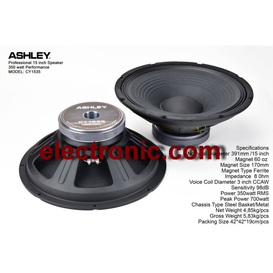 speaker component ashley cy1535 cy 1535 original 15 inch