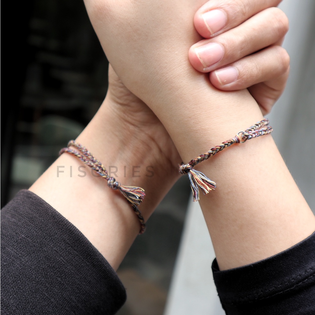 Gelang Simple Knot BTS V bracelet Unisex Handmade Cocok Untuk Gelang Couple & Gelang Persahabatan