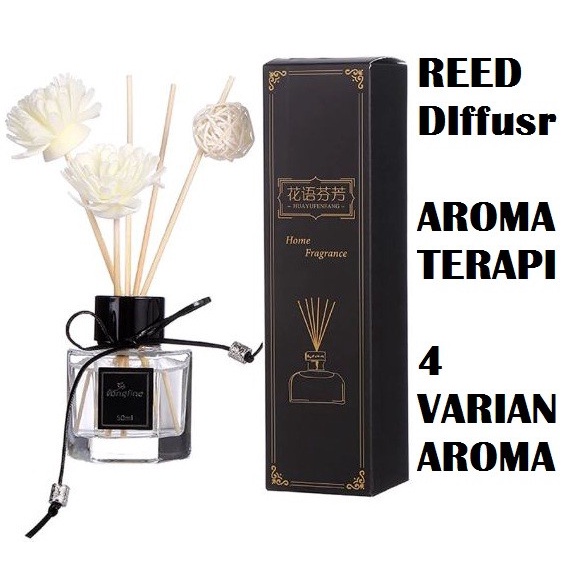 REED DIFFUSER Pengharum stick ruangan aromaterapi essential oil 50 ml parfum kamar tamu mandi tidur