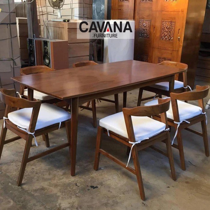 SET MEJA KURSI CAFE JATI MINIMALIS MODERN