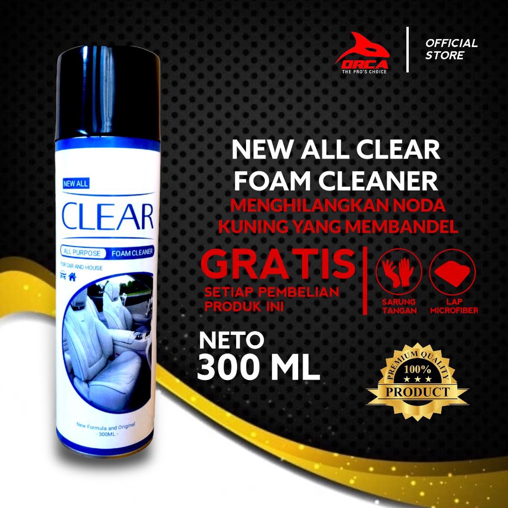 Shoes Instant Cleaner Foam Cleaner Pembersih 300ml Foam Cleaner Cairan Pembersih Serbaguna 300ml Free Lap Microfiber