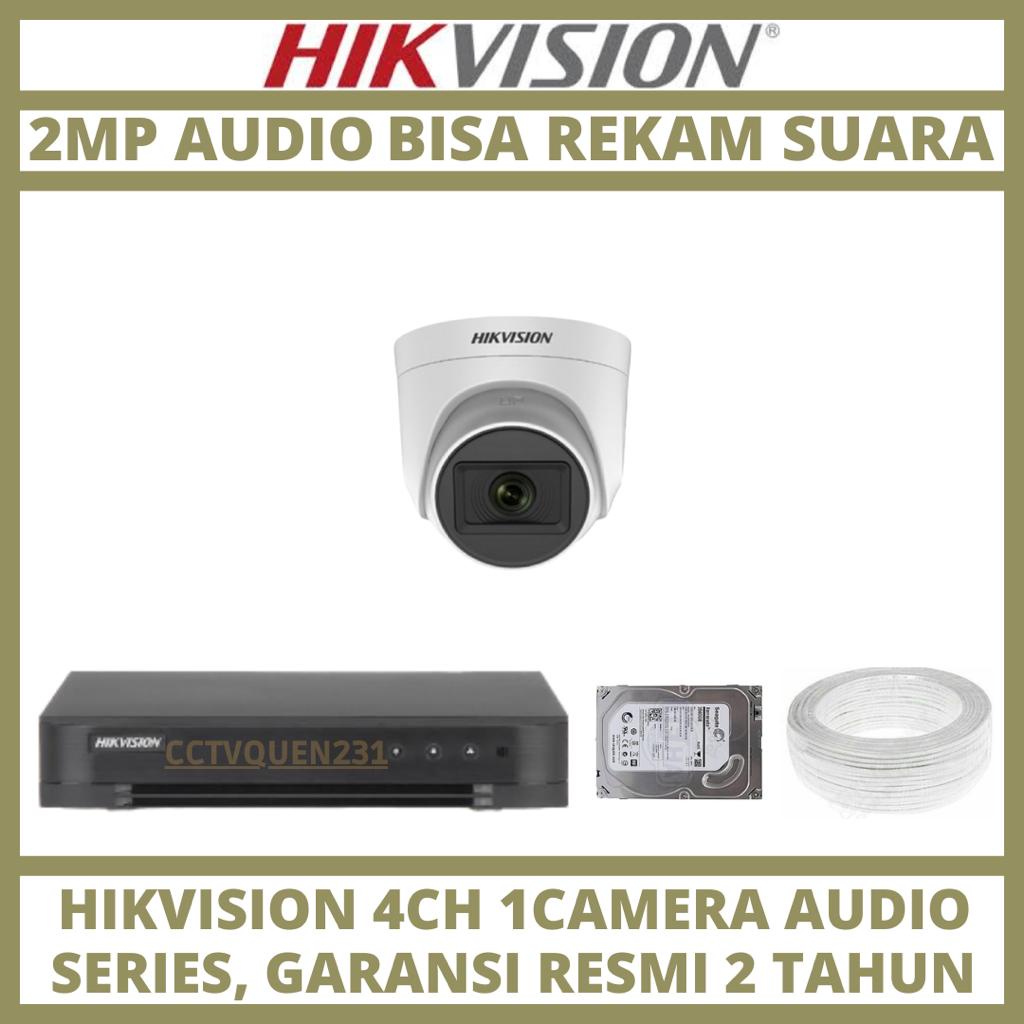 PAKET CCTV HIKVISION 2MP 4 CHANNEL 1 CAMERA TURBO HD KAMERA CCTV