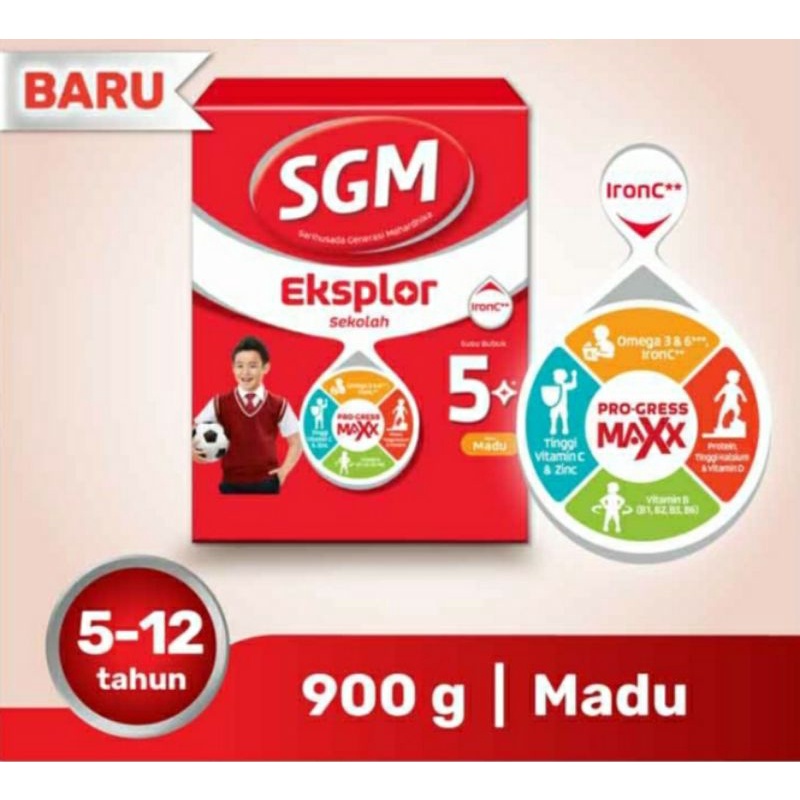 Sgm Eksplor 5+ Pro-Gressmaxx Madu SusuPertumbuhan (Sekolah) 900G