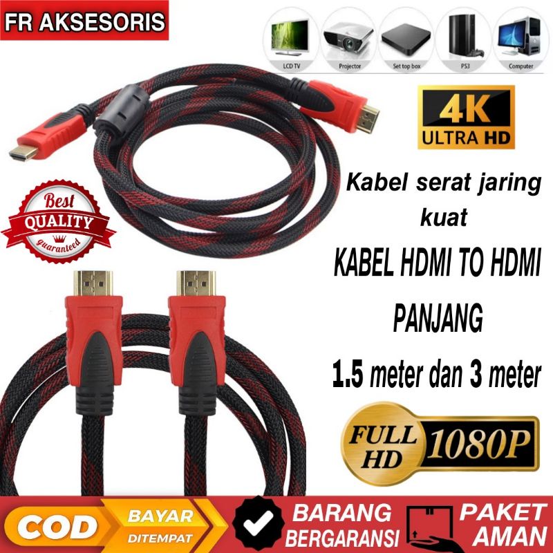 Jual Kabel Hdmi To Hdmi M M Serat Jaring Kabel Hdmi M M Full Hd K Shopee Indonesia