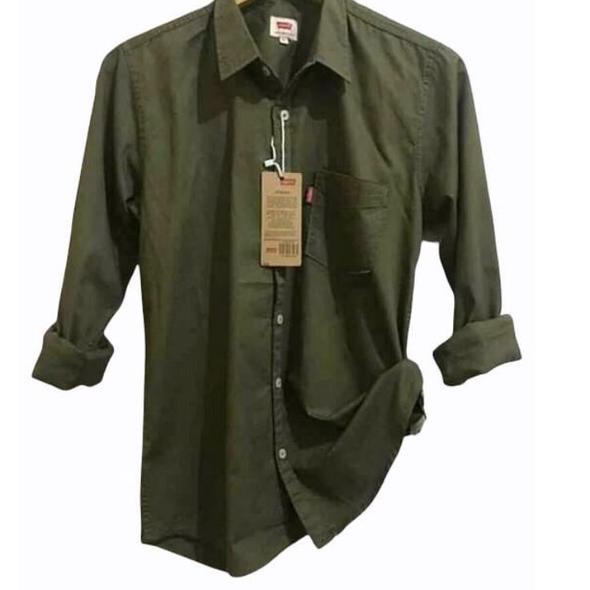 LANGSUNG ATC.. Kemeja Polos Panjang Pria Dewasa/Kemeja hitam polos/baju kemeja polos panjang/baju ke