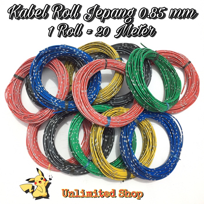 Kabel Bintik Jepang 0.85 MM / Kabel Roll / Kabel Bodi Mobil & Motor .