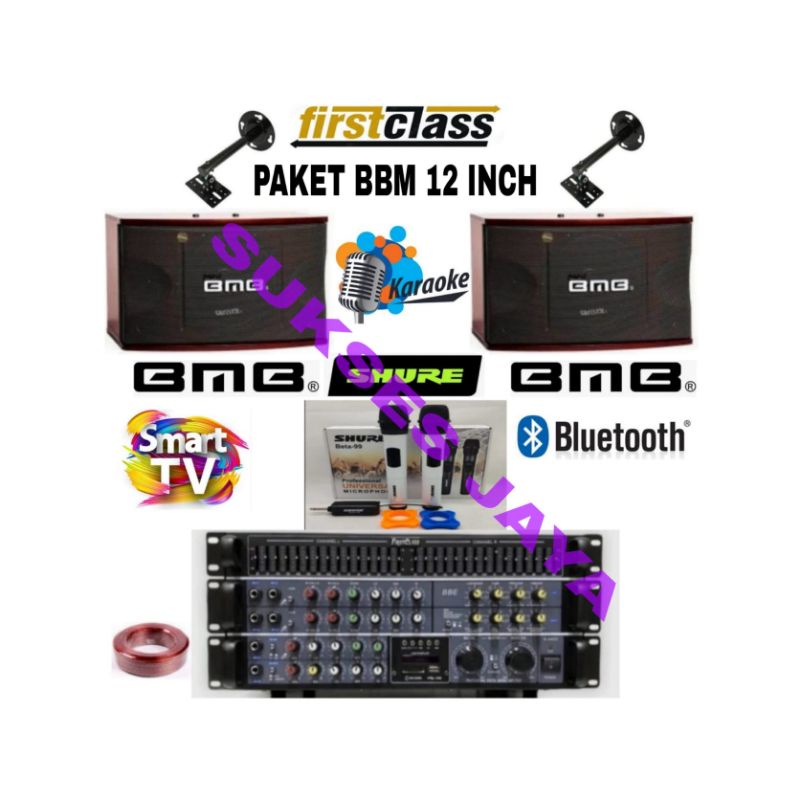 TERMURAH PAKET SOUND SYSTEM KARAOKE BMB 12 INCH BLUETOOTH FIRSTCLASS 4400