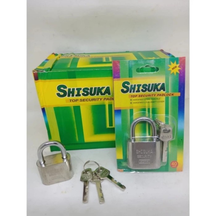 Gembok Stainless 30mm/40mm/50mm/60mm Leher Pendek 3 Kunci Bagus Murah