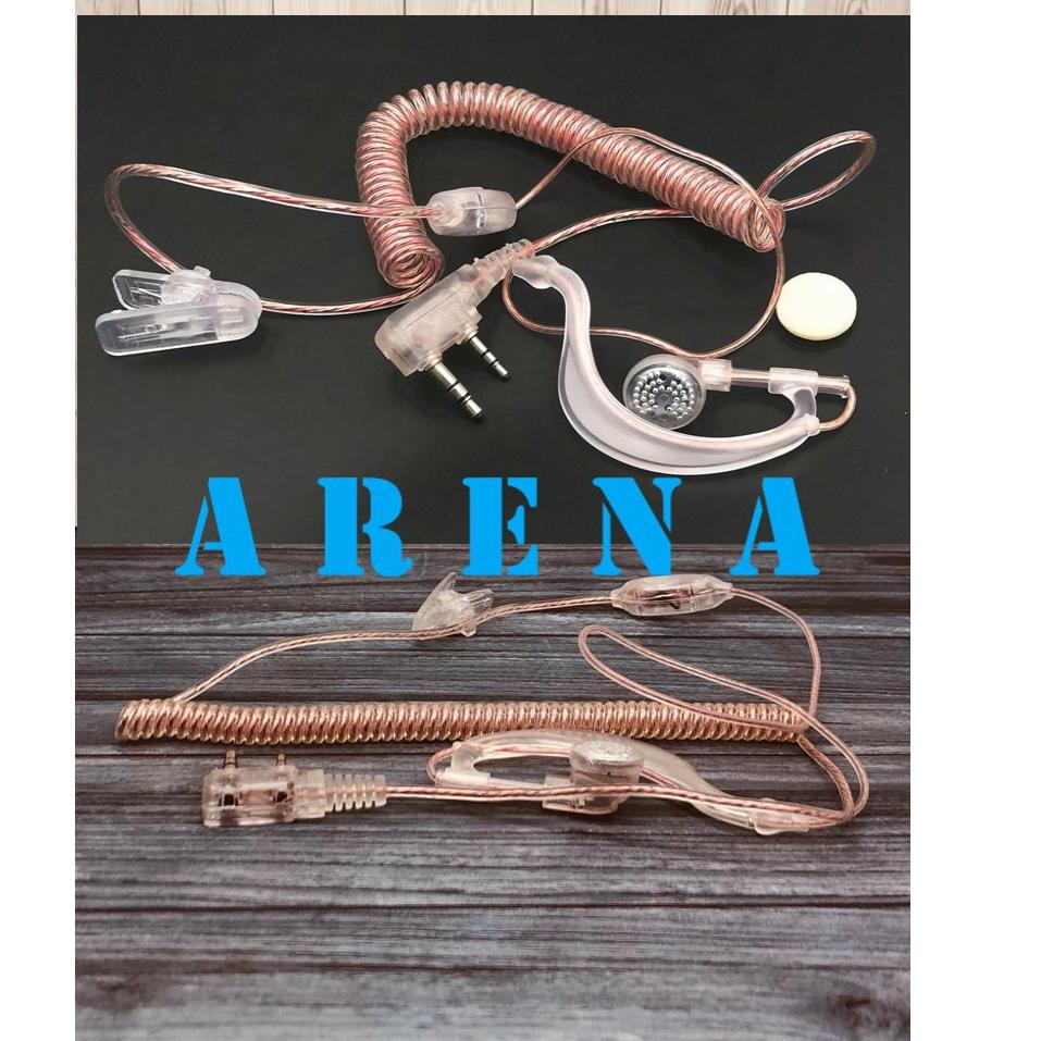 Ready HEADSET HT TRANSPARAN EARSET Paspampres POLISI TNI Handy Talkie by WLN