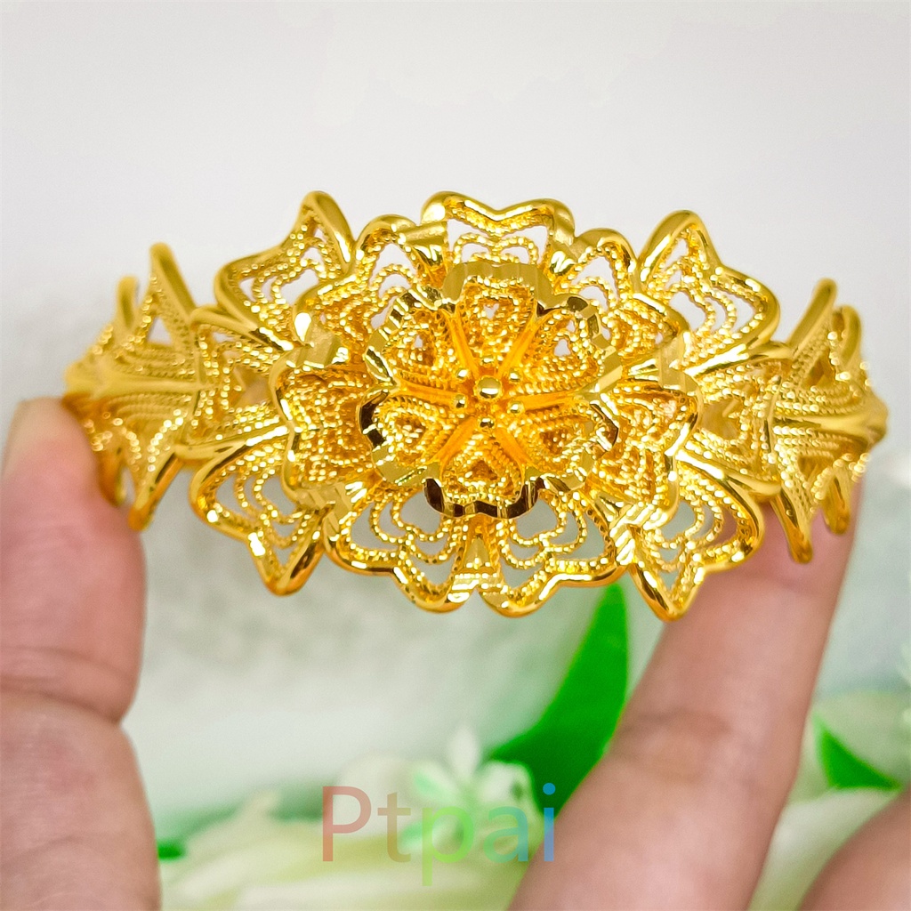 Gelang tangan Keroncong terbaru fashion perhiasan lapis Emas 24k xuping