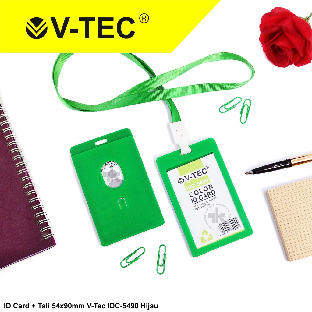 

V-Tec ID Card Holder Plastik 54x90mm IDC-5490 - Name Tag