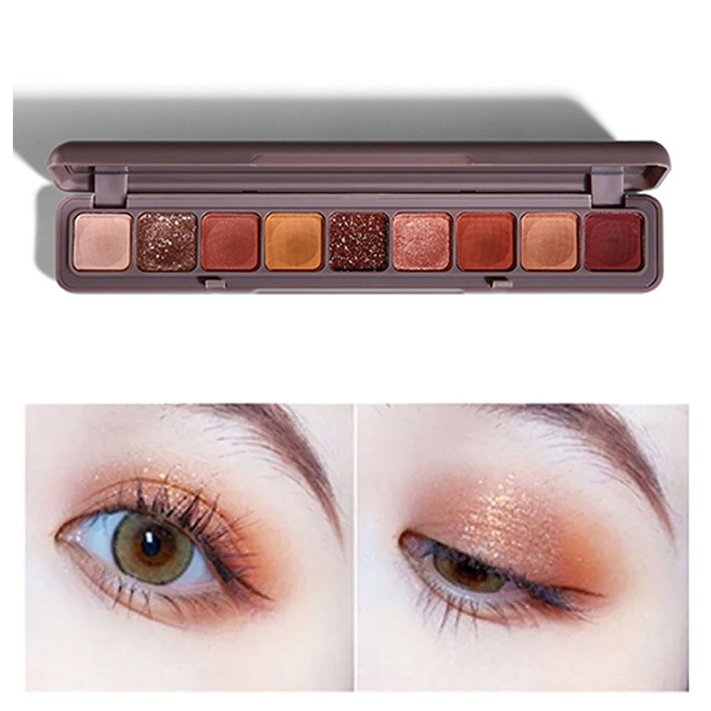 LAMEILA Eyeshadow Palette 9 Warna Matte And Glitter LM 3600 BISA COD