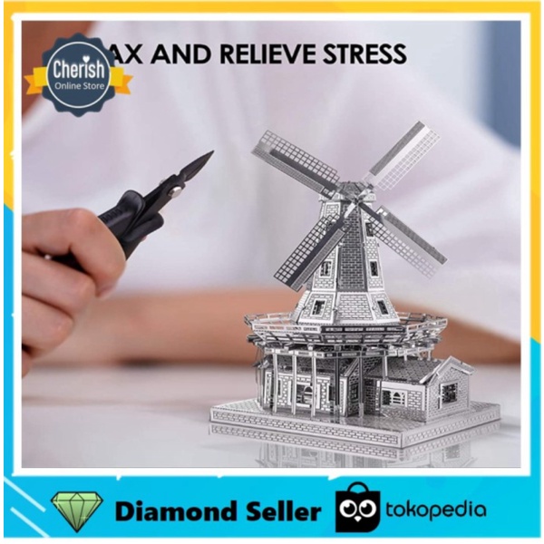 

Promo Miniatur Puzzle 3D Metal DUTCH WINDMILL Replika Kincir Angin MB-061 Murah