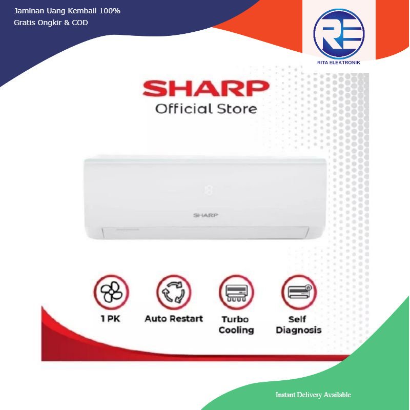 AC Sharp Split 1 PK Low Watt Kota Padang
