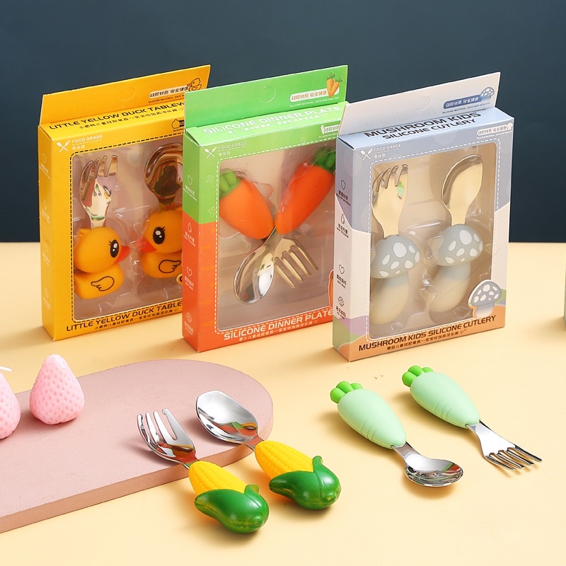 Sendok Garpu Stainless Anak / Sendok garpu 304 / Sendok Set lucu