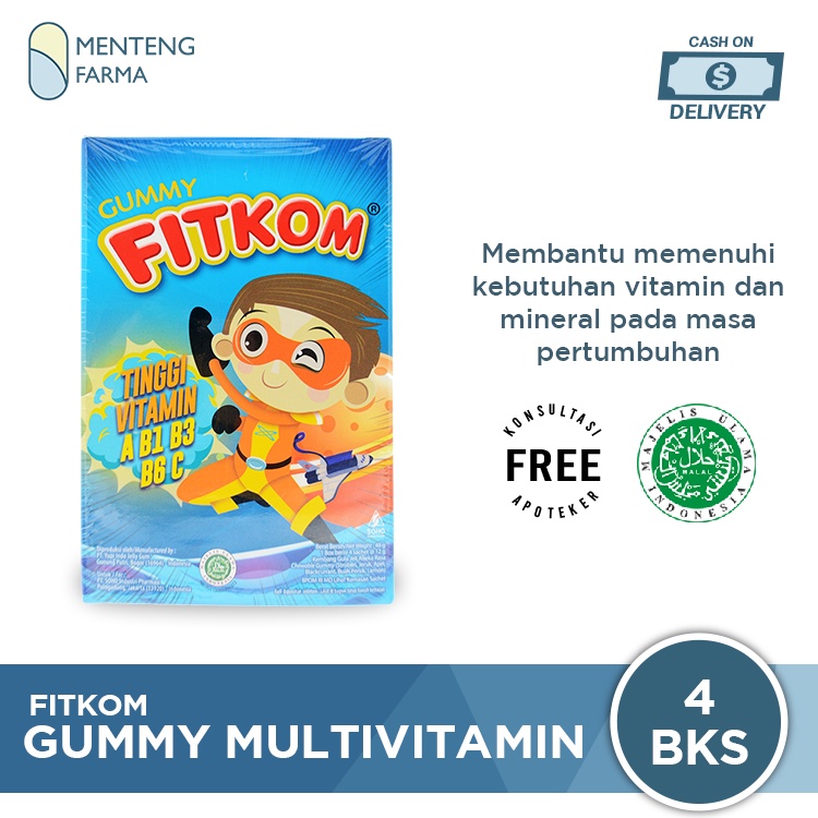 Fitkom Gummy Multivitamin 4 Sachet - Asupan Multivitamin Harian Anak