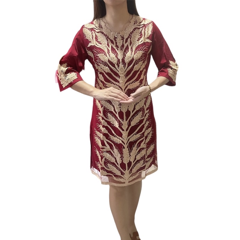 TERMURAH DRESS TUNIK WANITA 6001 SCUBA KOMBINASI BROKAT AURUM