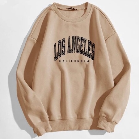 ZASKIYA - LOS ANGGELES SWEATER OBLONG CREWNECK OVERSIZE / SWEATER CREWNECK BASIC UNISEX