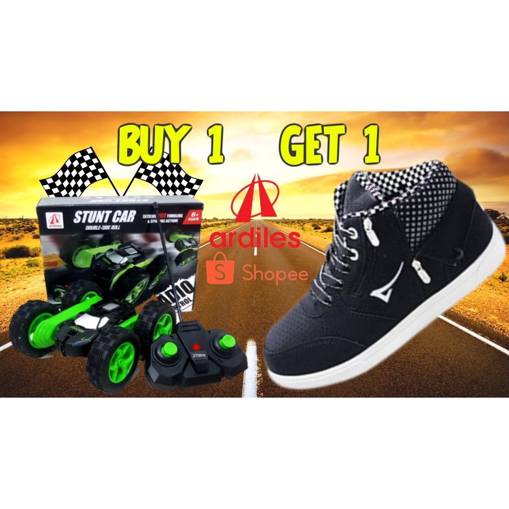 Ardiles Sepatu Sekolah Anak Size31-42 GRATIS MOBIL RC FLIP STUNT CAR MOBIL MAINAN SepatuSekolah Anak dennim pakai mobil KVS PAKAI MOBIL